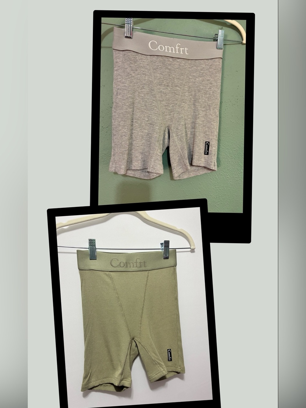 Two pairs Comfrt Ribbed boxer Shorts Green and Grey Size XS. 2 for 25